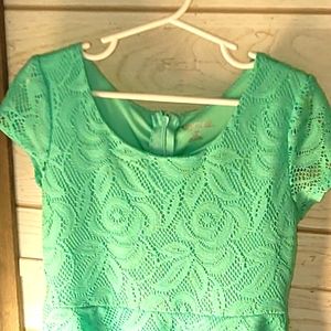 Cherokee brand Green Turquoise floral dress only worn once